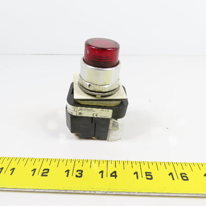 Allen Bradley 800T-PB16 Ser T Red Illuminated Momentary Contact Push Switch 120V