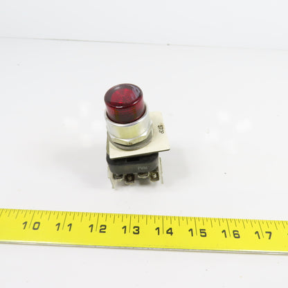 Allen Bradley 800T-PB16 Ser T Red Illuminated Momentary Contact Push Switch 120V