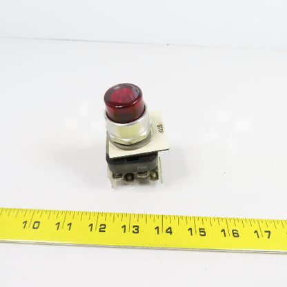 Allen Bradley 800T-PB16 Ser T Red Illuminated Momentary Contact Push Switch 120V