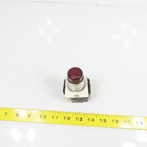 Allen Bradley 800T-PB16 Ser T Red Illuminated Momentary Contact Push Switch 120V