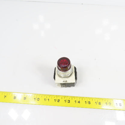 Allen Bradley 800T-PB16 Ser T Red Illuminated Momentary Contact Push Switch 120V