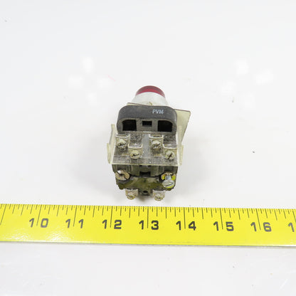 Allen Bradley 800T-PB16 Ser T Red Illuminated Momentary Contact Push Switch 120V