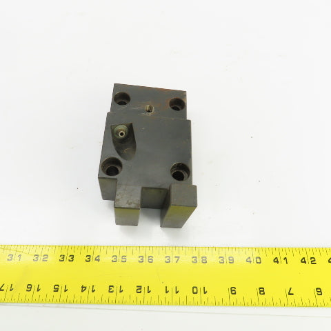 Bolt Down Coolant Fed CNC Lathe Turret Tool Holder 22mm Shank 125mm x 82mm Base