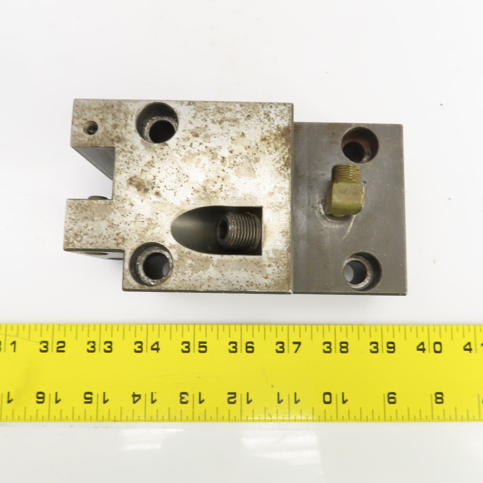 Bolt Down Coolant Fed CNC Lathe Turret Tool Holder 22mm Shank 125mm x 82mm Base