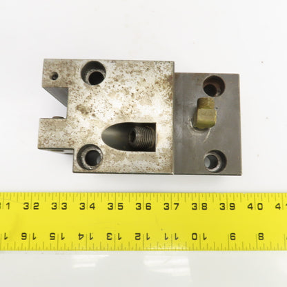 Bolt Down Coolant Fed CNC Lathe Turret Tool Holder 22mm Shank 125mm x 82mm Base
