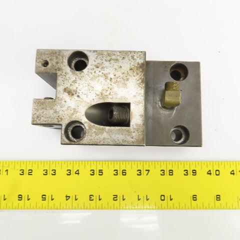 Bolt Down Coolant Fed CNC Lathe Turret Tool Holder 22mm Shank 125mm x 82mm Base