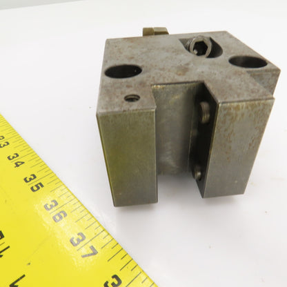 Bolt Down Coolant Fed CNC Lathe Turret Tool Holder 22mm Shank 125mm x 82mm Base