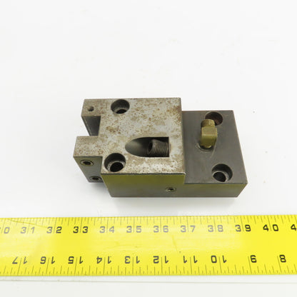 Bolt Down Coolant Fed CNC Lathe Turret Tool Holder 22mm Shank 125mm x 82mm Base