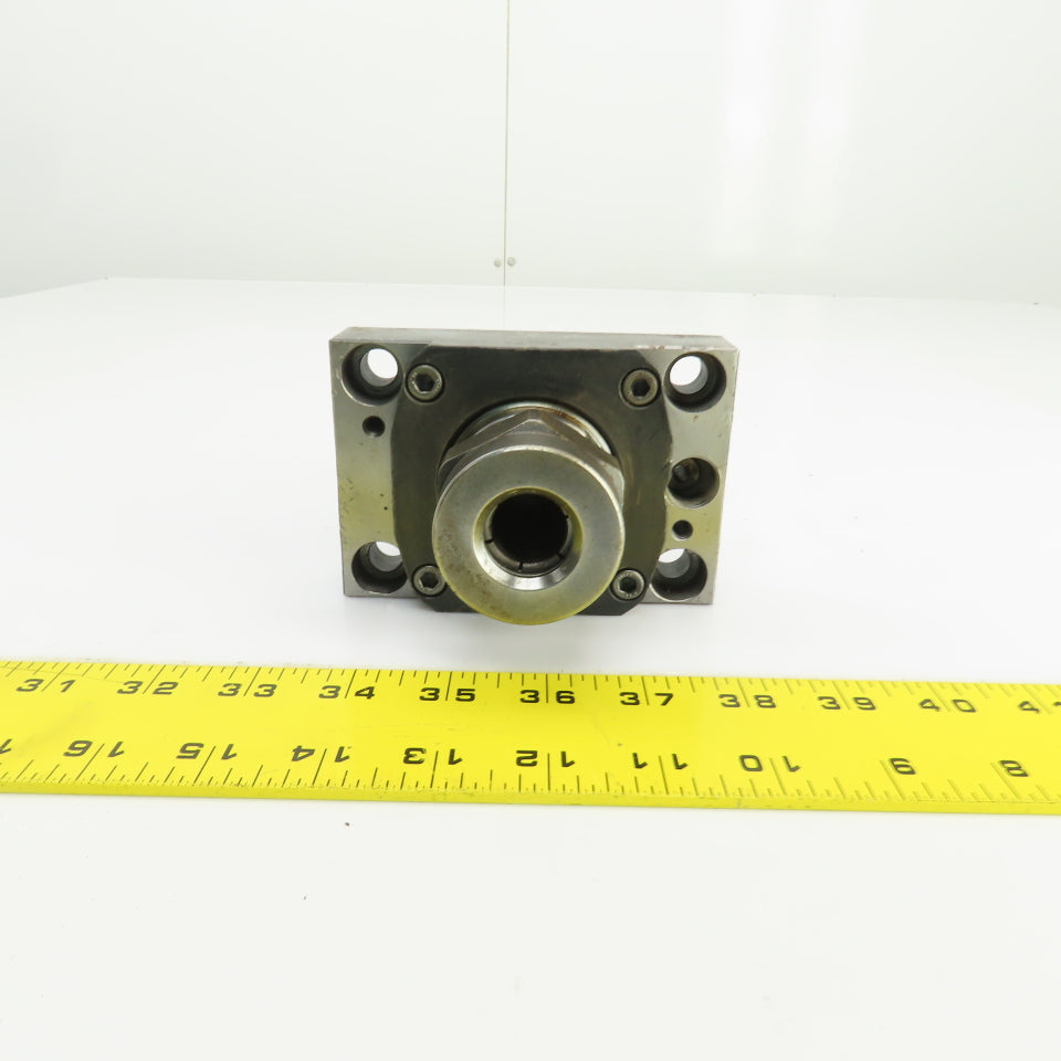 Bolt Down CNC Lathe Turret Live Tool Holder 19mm Shank 116mm x 80mm Base