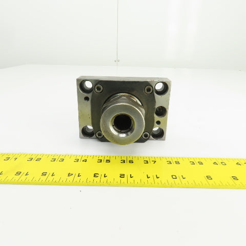Bolt Down CNC Lathe Turret Live Tool Holder 19mm Shank 116mm x 80mm Base