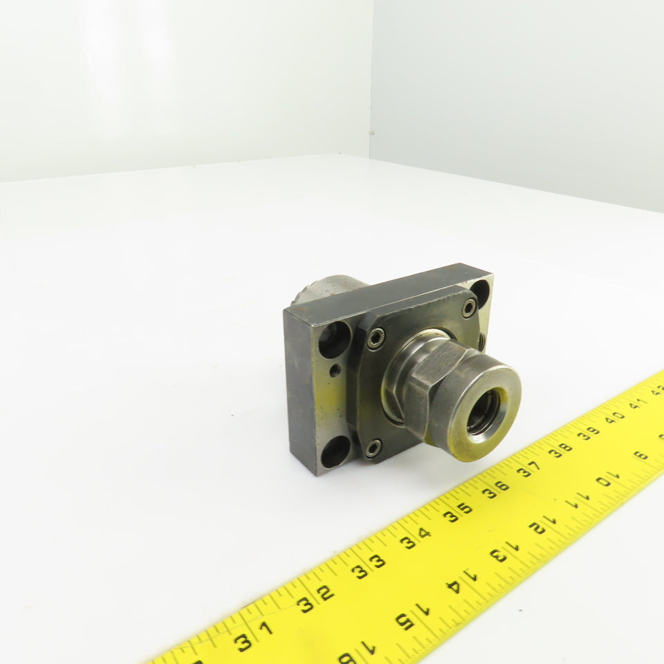 Bolt Down CNC Lathe Turret Live Tool Holder 19mm Shank 116mm x 80mm Base