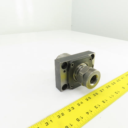 Bolt Down CNC Lathe Turret Live Tool Holder 19mm Shank 116mm x 80mm Base