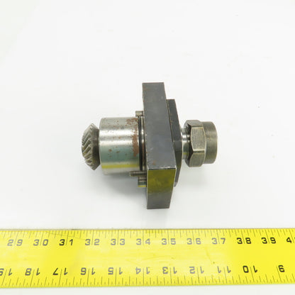 Bolt Down CNC Lathe Turret Live Tool Holder 19mm Shank 116mm x 80mm Base