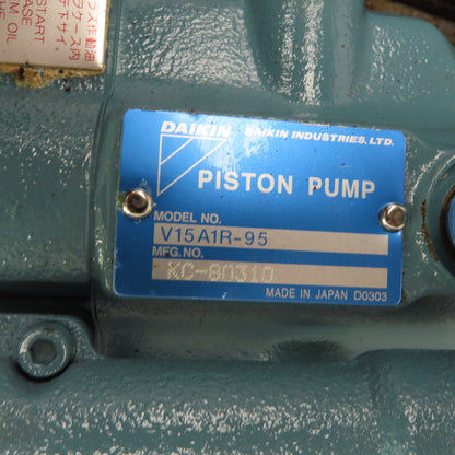Daikin Y473048A-2 15 Gallon 1.5kW Hydraulic Power Unit 220V 3PH W/V15AIR-95 Pump
