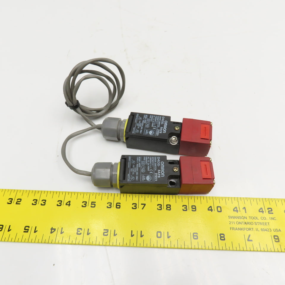 Omron D4DS-3AFS Industrial Gate Guard Door Interlock Safety Switch 600V Lot of 2