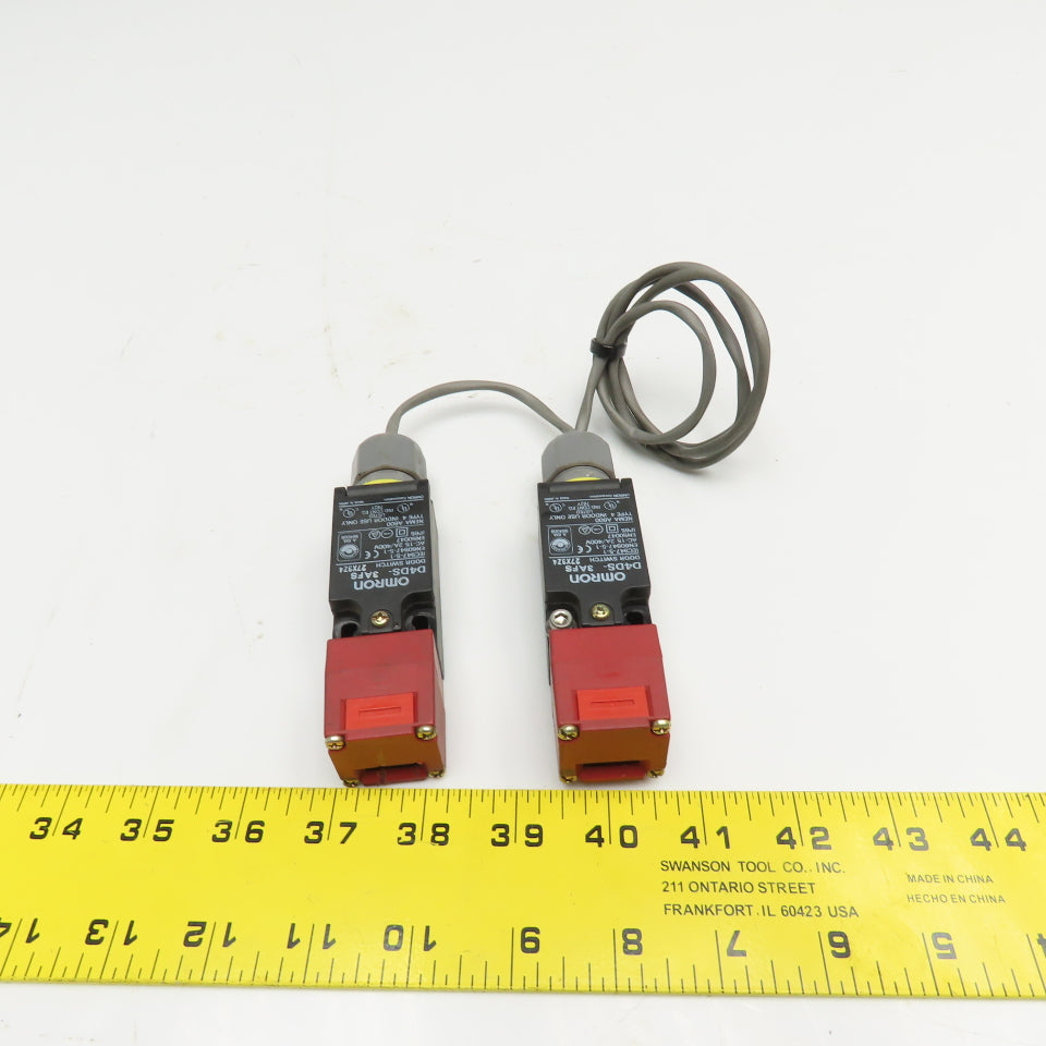 Omron D4DS-3AFS Industrial Gate Guard Door Interlock Safety Switch 600V Lot of 2