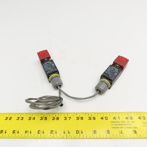 Omron D4DS-3AFS Industrial Gate Guard Door Interlock Safety Switch 600V Lot of 2