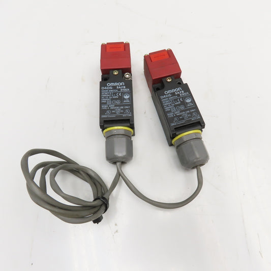 Omron D4DS-3AFS Industrial Gate Guard Door Interlock Safety Switch 600V Lot of 2