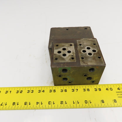 4 Port Hydraulic D03 Valve Steel Manifold Block 6 Ports