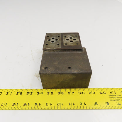 4 Port Hydraulic D03 Valve Steel Manifold Block 6 Ports