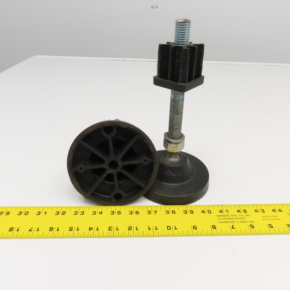Valu Guide VG-513 5" Swivel Floor Leveler Pad 3/4"-10 x 8" Stud Lot Of 2