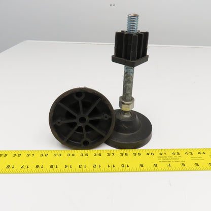 Valu Guide VG-513 5" Swivel Floor Leveler Pad 3/4"-10 x 8" Stud Lot Of 2