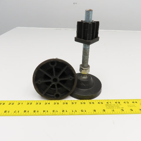 Valu Guide VG-513 5" Swivel Floor Leveler Pad 3/4"-10 x 8" Stud Lot Of 2
