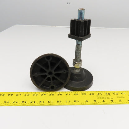 Valu Guide VG-513 5" Swivel Floor Leveler Pad 3/4"-10 x 8" Stud Lot Of 2