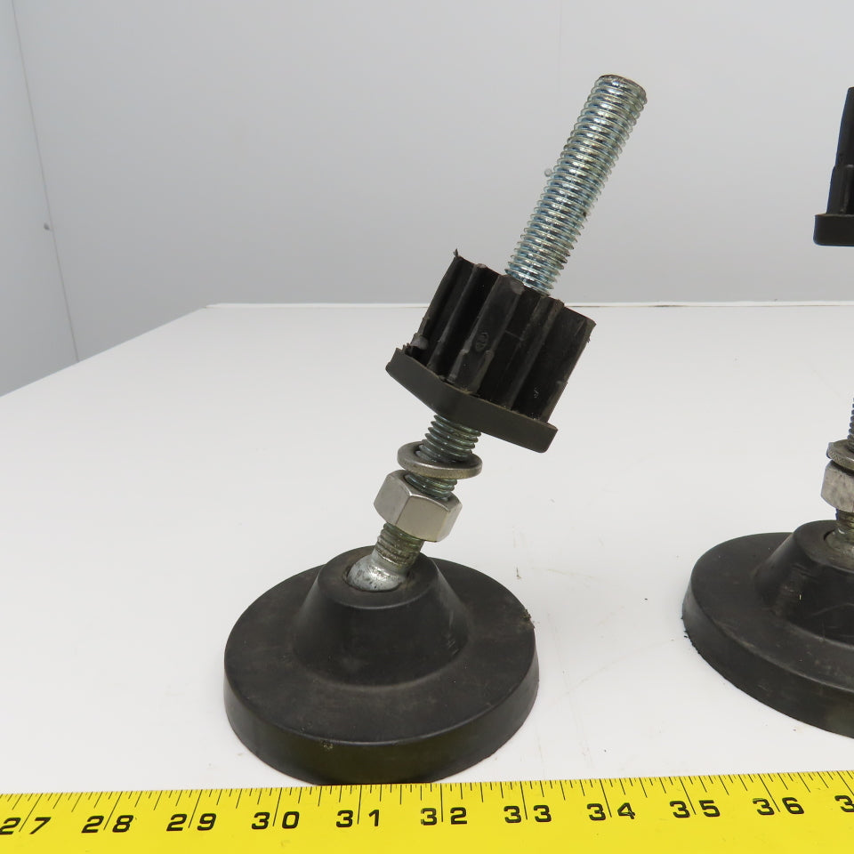 Valu Guide VG-513 5" Swivel Floor Leveler Pad 3/4"-10 x 8" Stud Lot Of 2