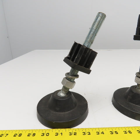 Valu Guide VG-513 5" Swivel Floor Leveler Pad 3/4"-10 x 8" Stud Lot Of 2