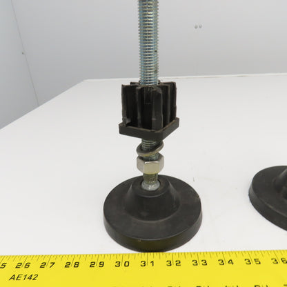 Valu Guide VG-513 5" Swivel Floor Leveler Pad 3/4"-10 x 8" Stud Lot Of 2