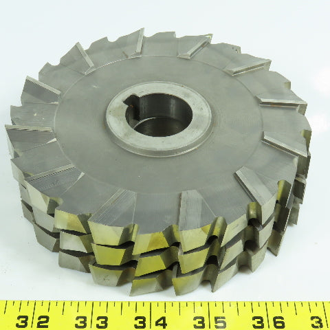 5-5/8" x 3/8" Side Milling Cutter 1-1/4" Arbor Staggered 24 Tooth Regrind Lot/3