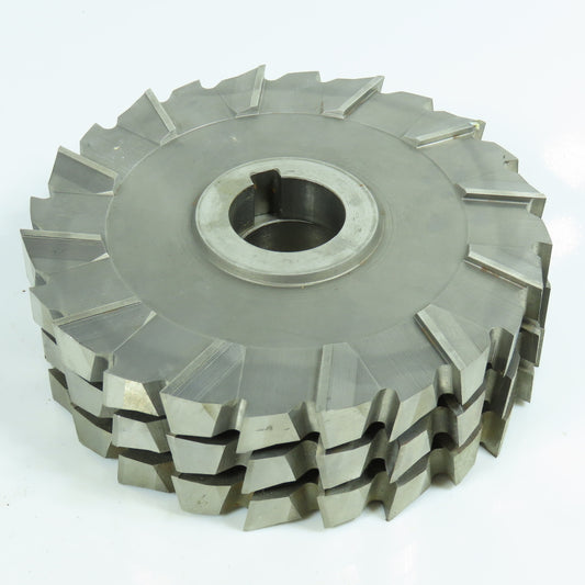 5-5/8" x 3/8" Side Milling Cutter 1-1/4" Arbor Staggered 24 Tooth Regrind Lot/3