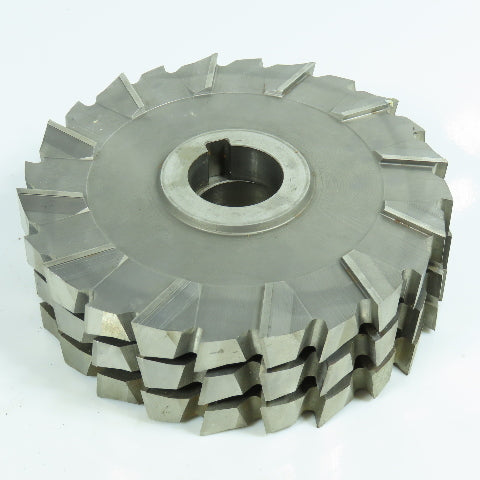 5-5/8" x 3/8" Side Milling Cutter 1-1/4" Arbor Staggered 24 Tooth Regrind Lot/3