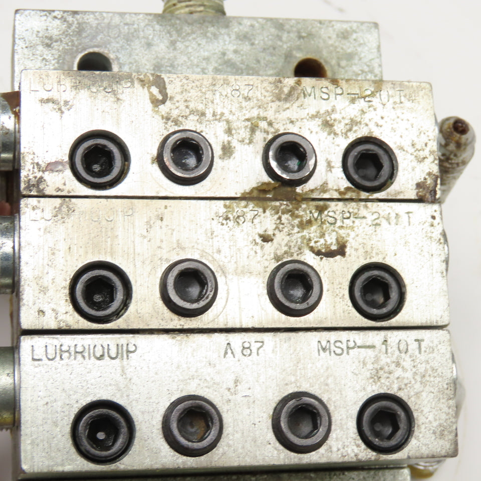 Trabon Lubriquip MSP-10T MSP-20T Piston Lubricator Divider Valve Block
