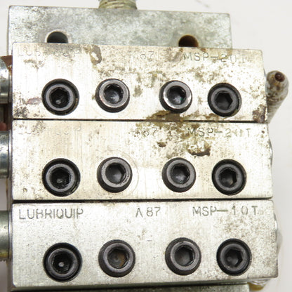 Trabon Lubriquip MSP-10T MSP-20T Piston Lubricator Divider Valve Block