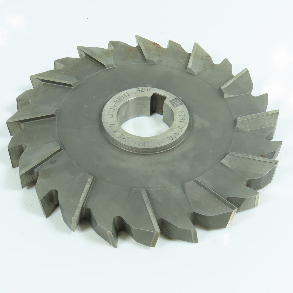 ITW 6" x 3/8" Side Milling Cutter 1-1/4" Arbor Staggered 24 Tooth