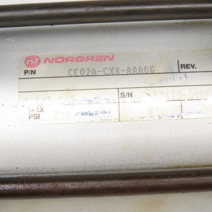 Norgren CE02A-CXX-AAABG 2.5" Bore 2" Stroke Double Acting Air Balancing Cylinder