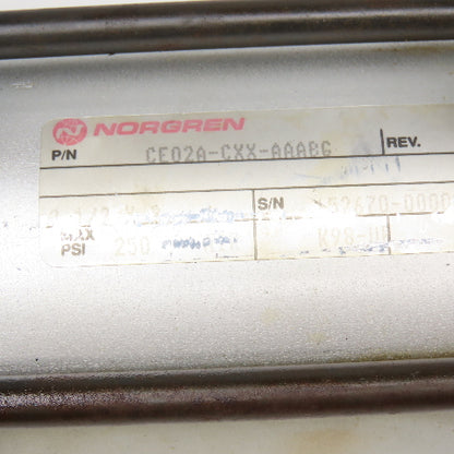 Norgren CE02A-CXX-AAABG 2.5" Bore 2" Stroke Double Acting Air Balancing Cylinder