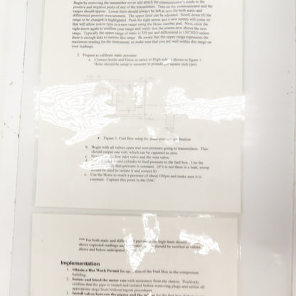 Elpaso Mechanical Fuel Box Static & Differential Calibration Assembly