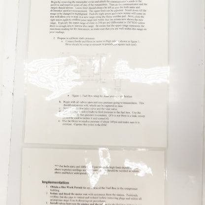 Elpaso Mechanical Fuel Box Static & Differential Calibration Assembly