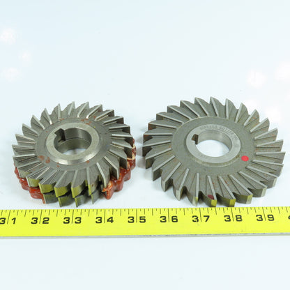 Niagara 4" & 4-15/16" x 1/2" Side Mill Cutter Straight Tooth 1-1/4" Arbor Lot/3