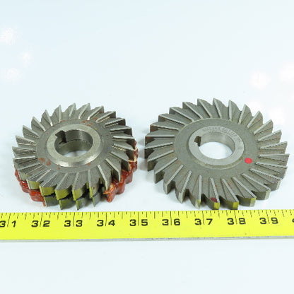 Niagara 4" & 4-15/16" x 1/2" Side Mill Cutter Straight Tooth 1-1/4" Arbor Lot/3