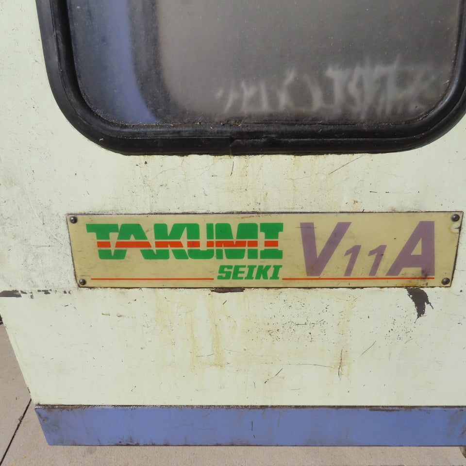 Takumi Seiki V11A 3-Axis CNC Vertical Machining Center W/4th-Axis 3PH & Conveyor
