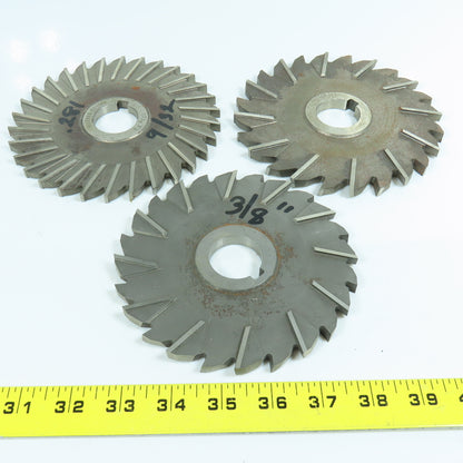 Niagara 6" OD 9/32",3/8",1/2" Cutting Width Side Mill Cutter 1-1/4" Arbor Lot/3
