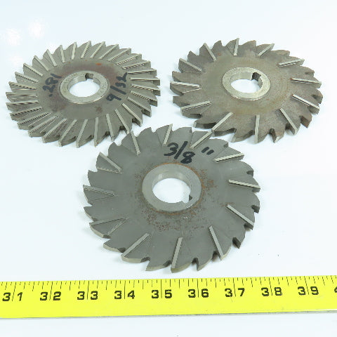 Niagara 6" OD 9/32",3/8",1/2" Cutting Width Side Mill Cutter 1-1/4" Arbor Lot/3