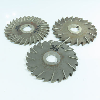 Niagara 6" OD 9/32",3/8",1/2" Cutting Width Side Mill Cutter 1-1/4" Arbor Lot/3