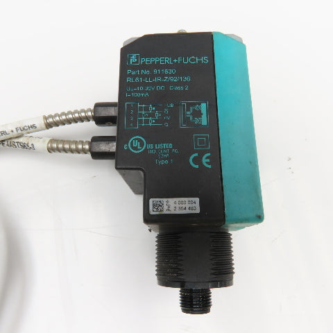 Pepperl + Fuchs RL61-LL-IR-Z/92/136 Fiber Optic Sensor With FE-IASTS6S-3 Cables