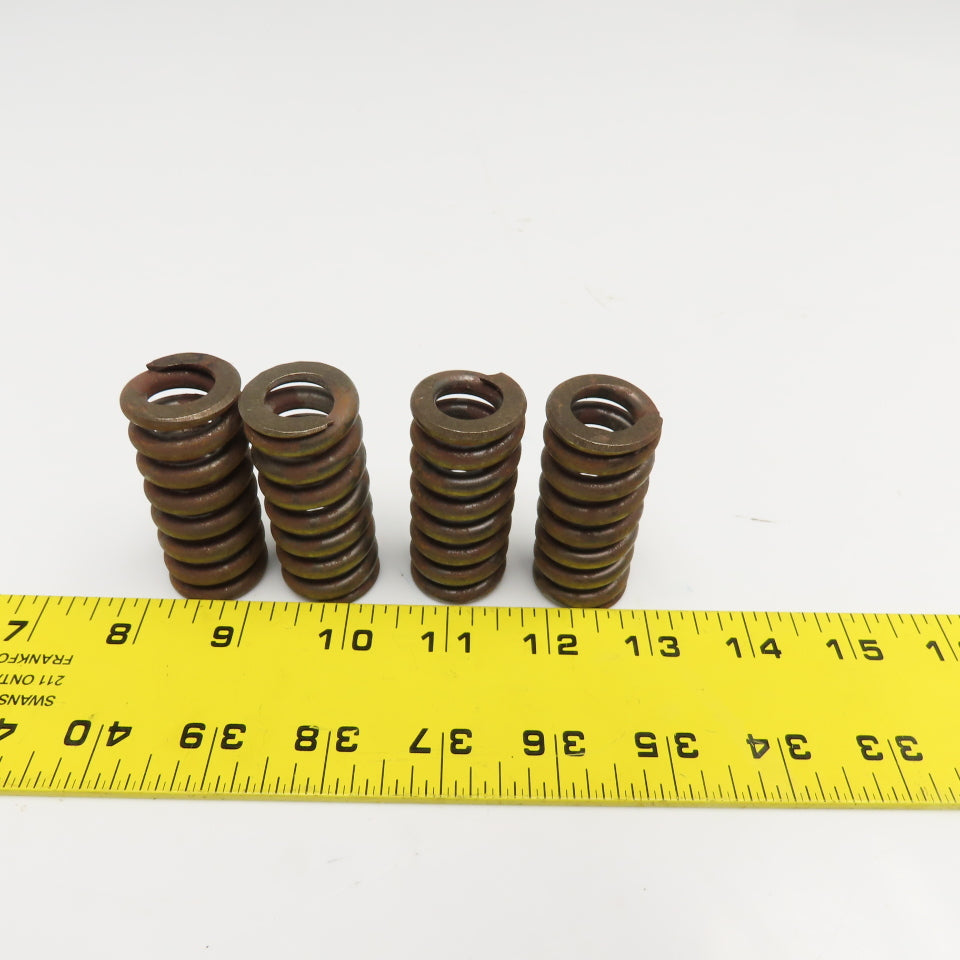 1/2" ID x 1" OD Round Wire Compression Die Spring 2-7/16" OAL Lot Of 4