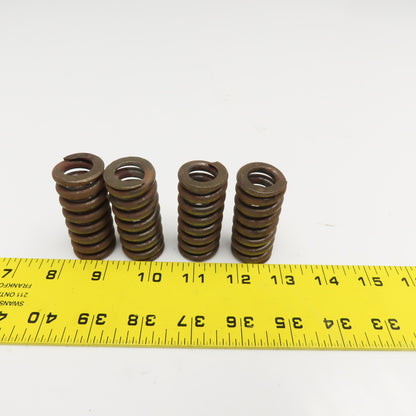 1/2" ID x 1" OD Round Wire Compression Die Spring 2-7/16" OAL Lot Of 4